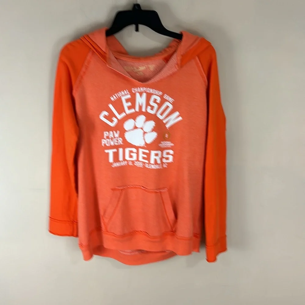 Clemson  Tigers Orange Hoodie National Championship Game 2016 Medium